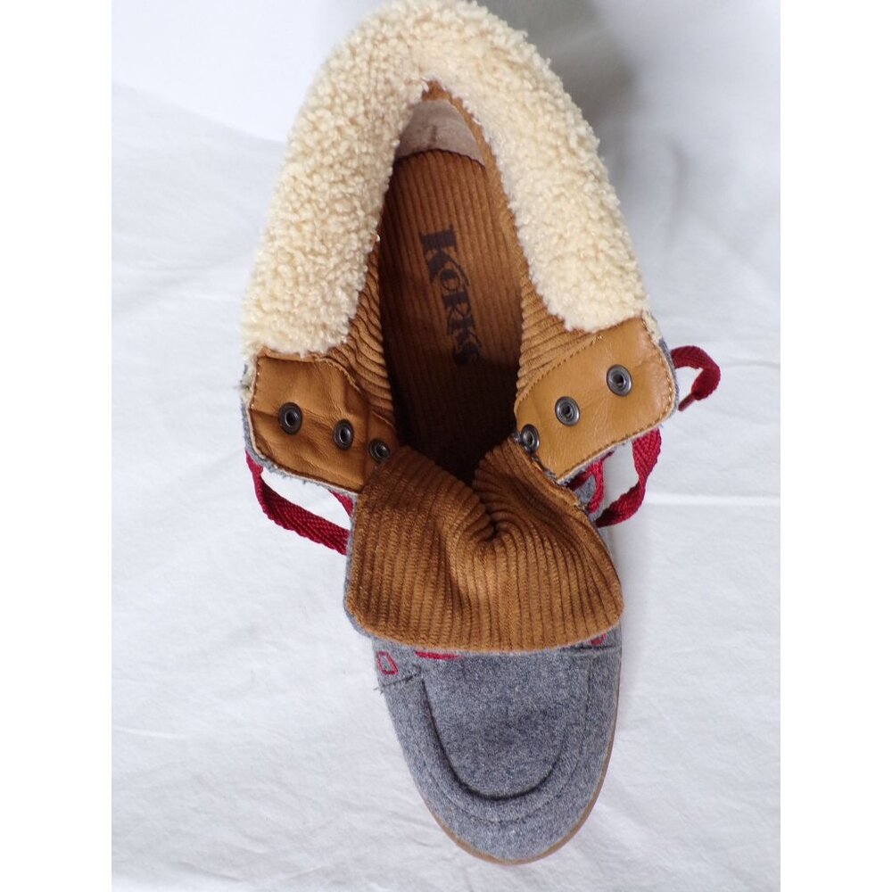 🆕KORKS Evie Lug Sole Wool Bootie Boot 8.5 Gray - Picture 11 of 11